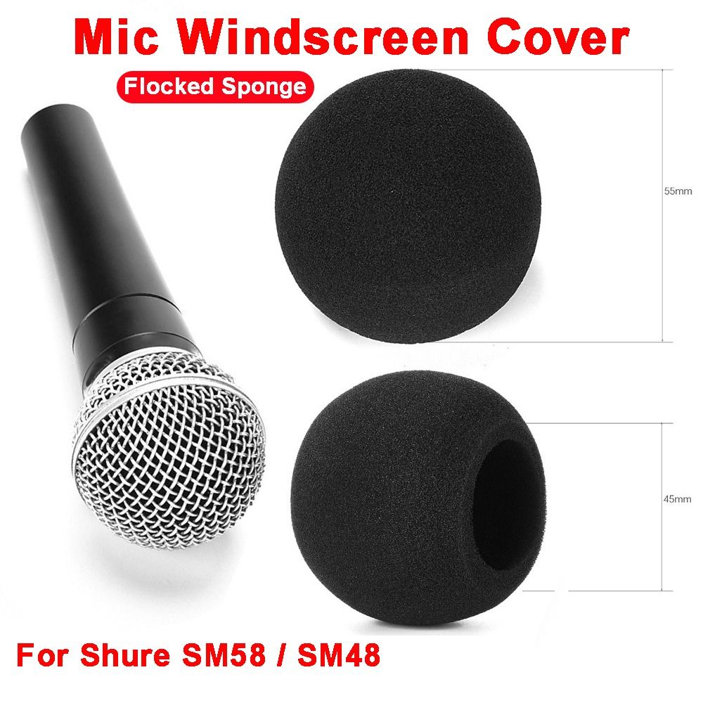 Shure Mic Sm58 - غطاء ميكروفون بديل من الإسفنج المخملي