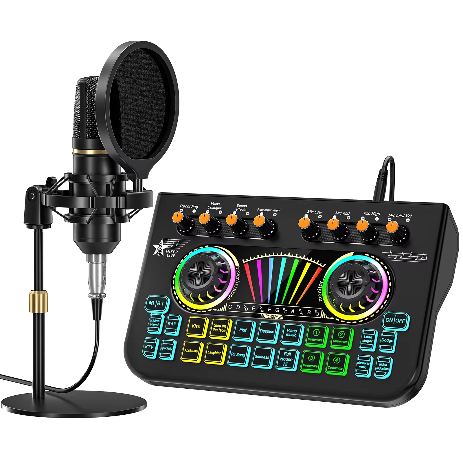 Shure Mic Sm58 - طقم ميكروفون بودكاست Tenlamp X3 BM800