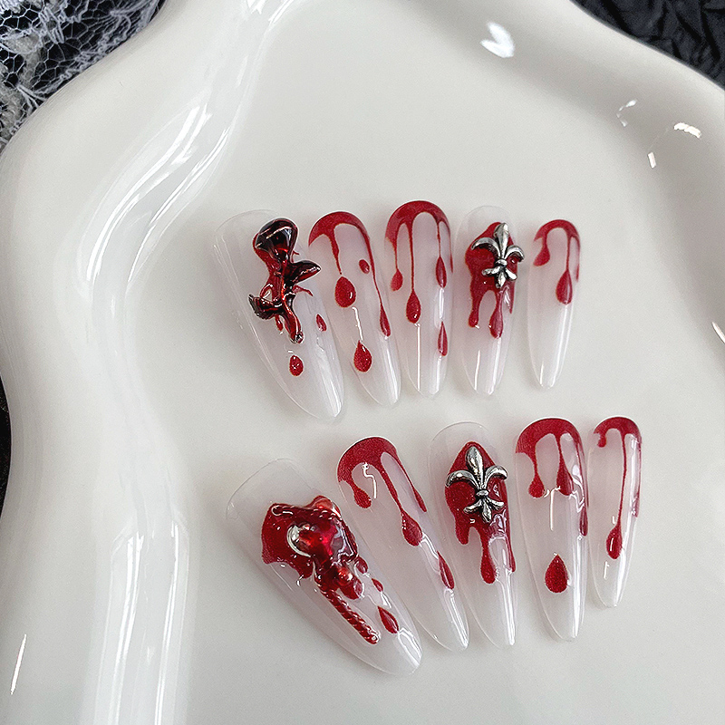 10 قطع من الأظافر الاصطناعية ا - مراجعة Drip Tip Resin وسعره