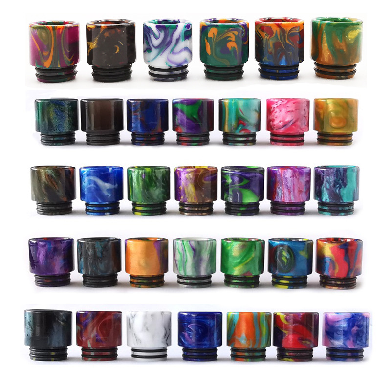 جملة 100 قطعة من رؤوس التنقيط  - مراجعة Drip Tip Resin وسعره