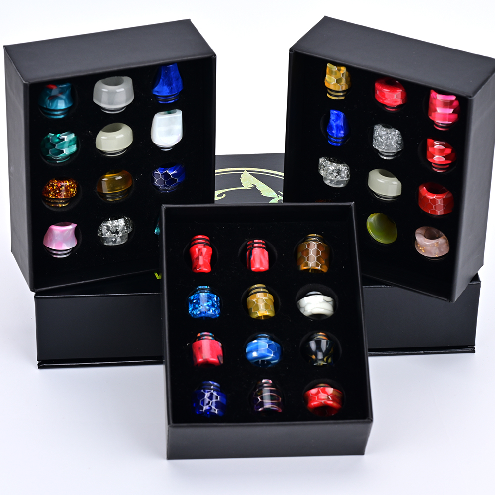 12 قطعة 810 طرف بالتنقيط 510 ط - مراجعة Drip Tip Resin وسعره
