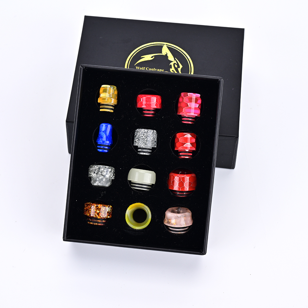 12 قطعة 810 طرف بالتنقيط 510 ط - مراجعة Drip Tip Resin وسعره